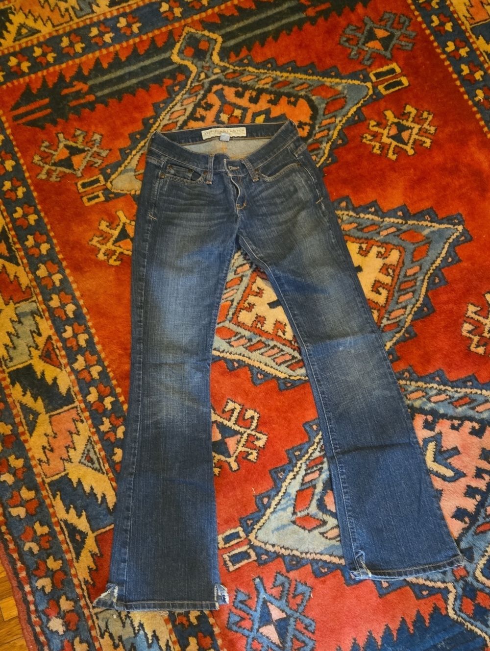 Vintage Abercrombie And Fitch Dark Blue Bootcut Jeans Size 00R